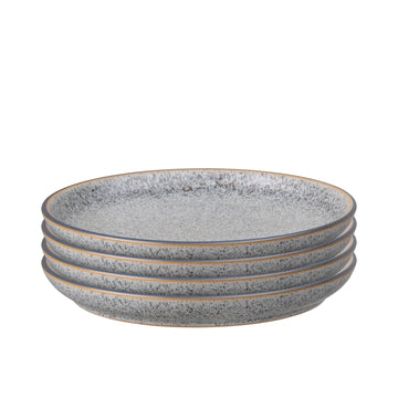 Studio Grey 4 Piece Coupe Dinner Plate Set Denby